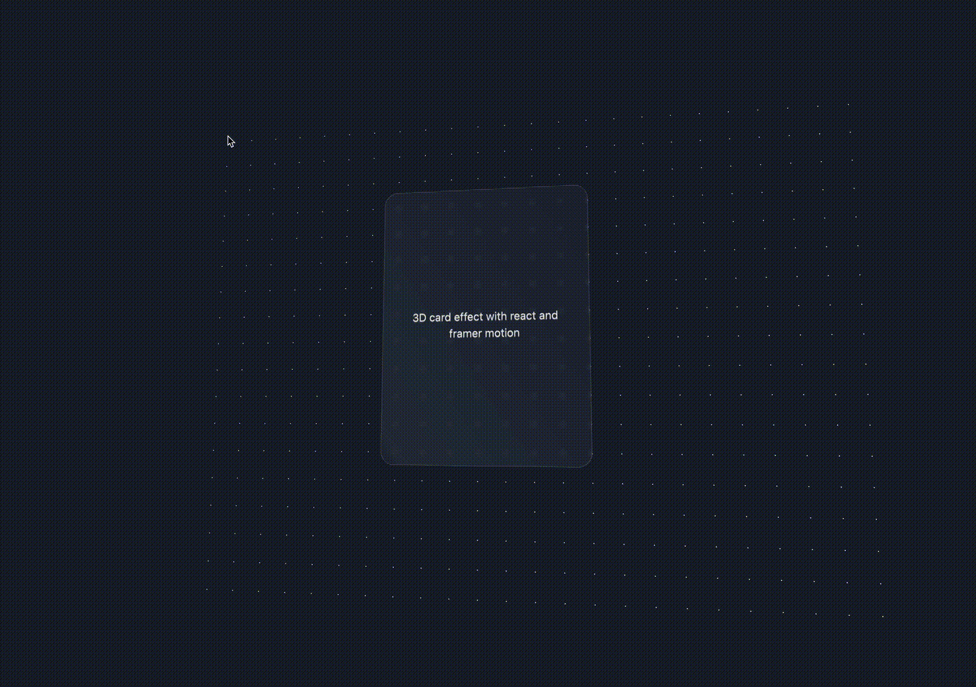 Cover image for How to make a 3D shiny card animation (React TS and Framer Motion)