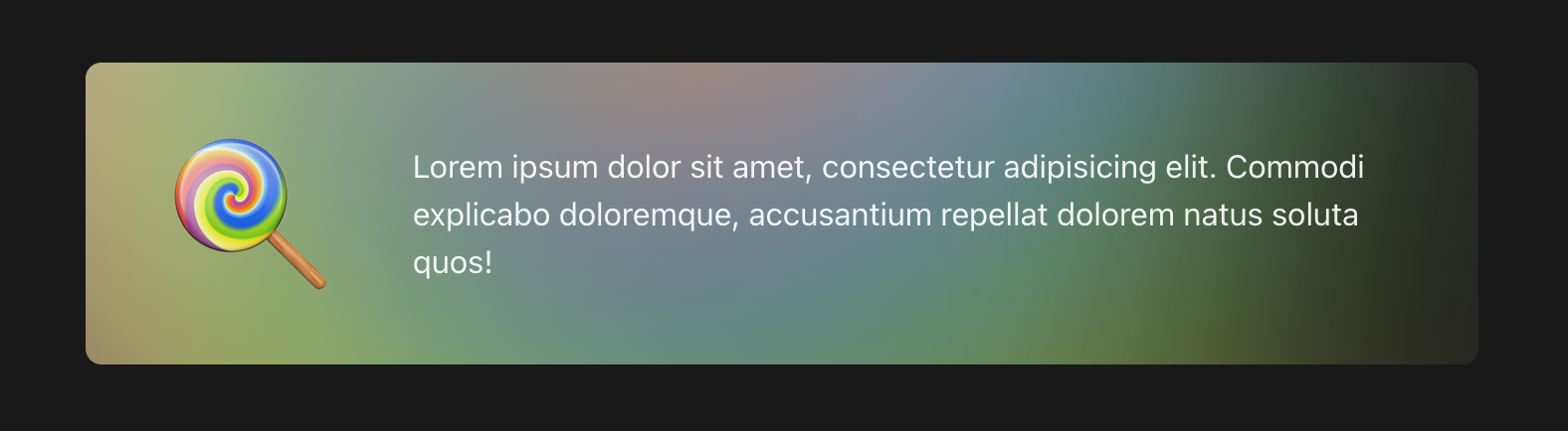 Gradient contained in card